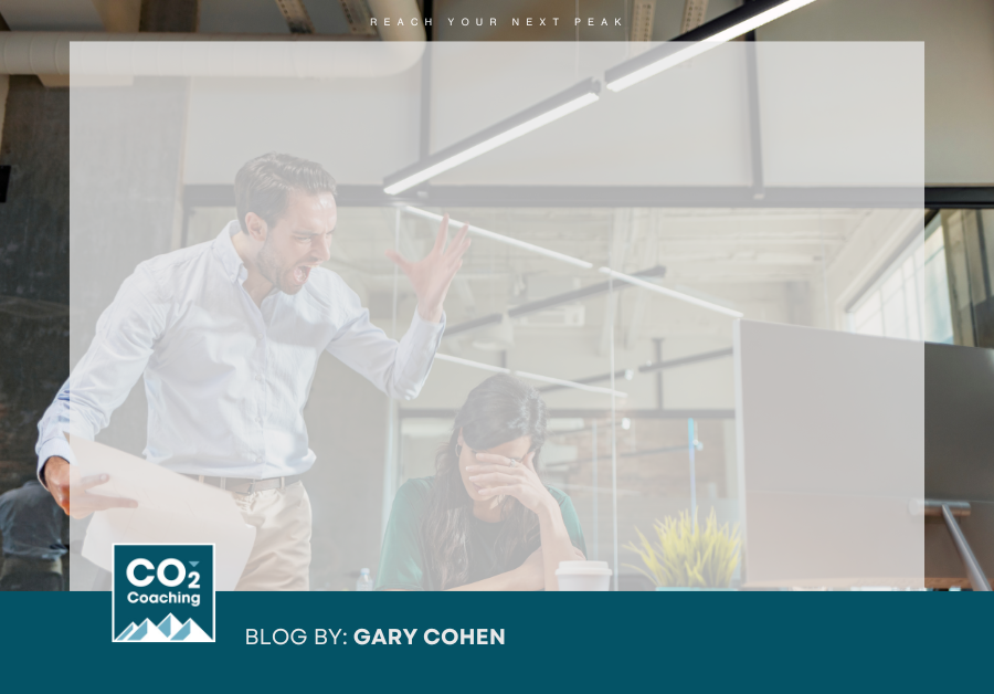 an executive displaying an example of bad leadership