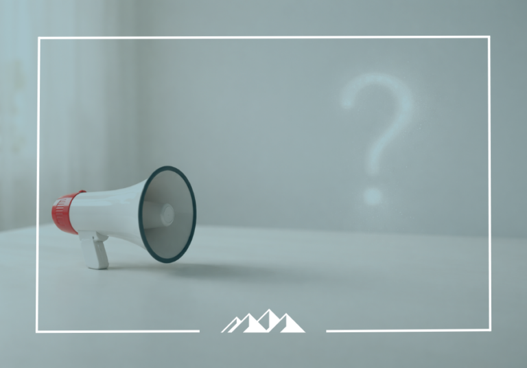 megaphone symbolizing ask questions, dont tell your team how to perform