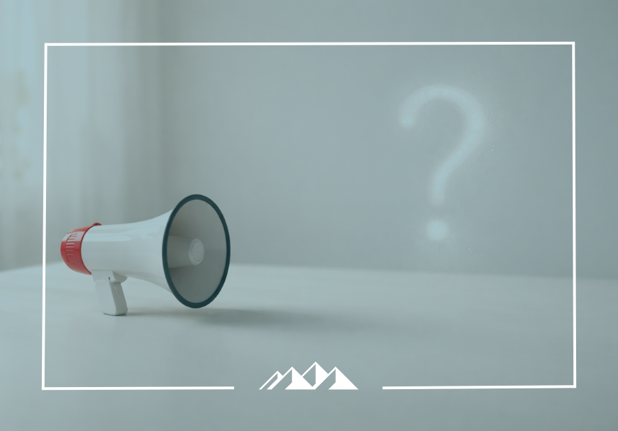 megaphone symbolizing ask questions, dont tell your team how to perform